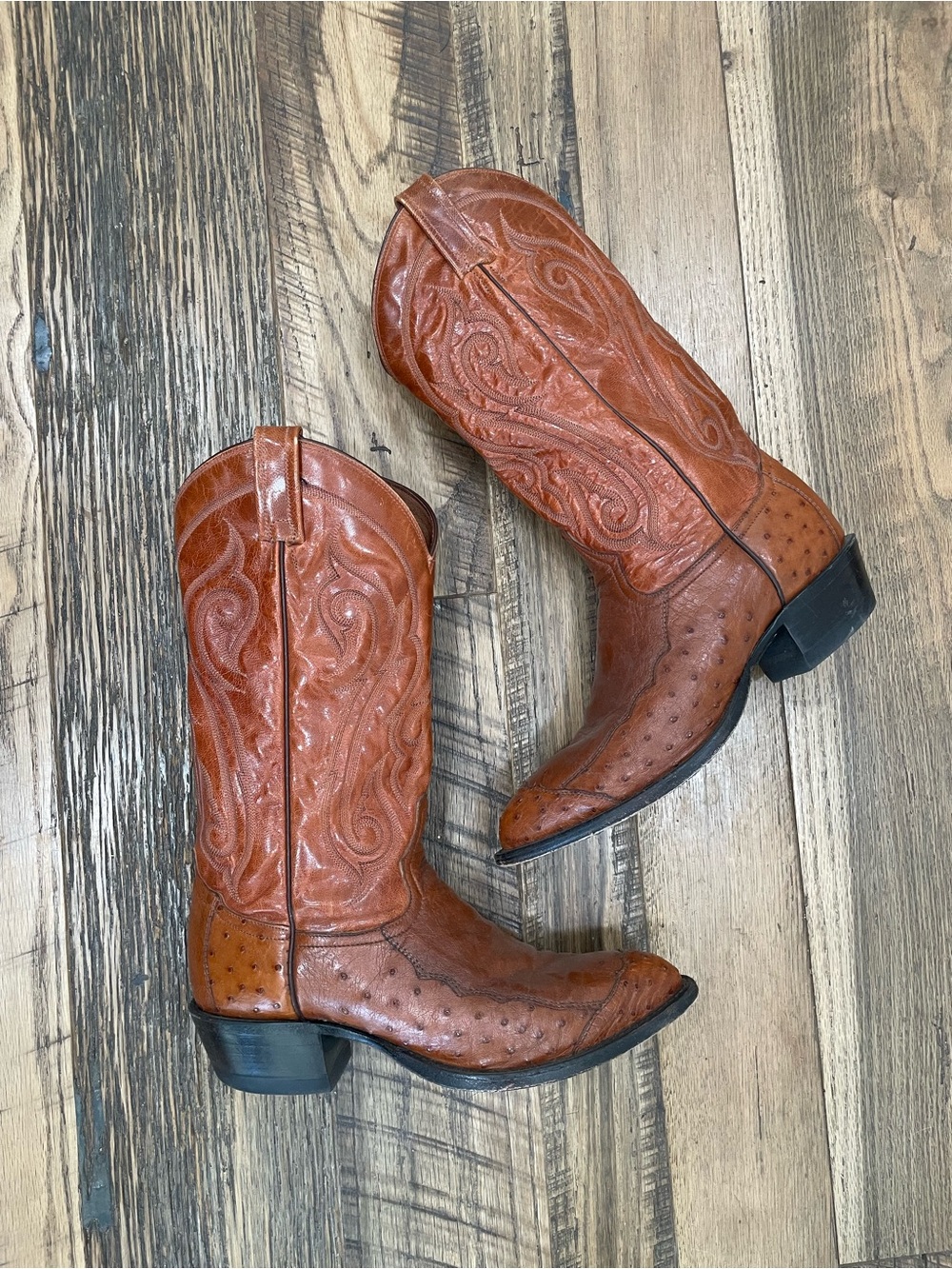 Tony Lama Ostrich boots men 8.5